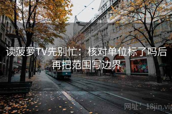读菠萝TV先别忙：核对单位标了吗后再把范围写边界