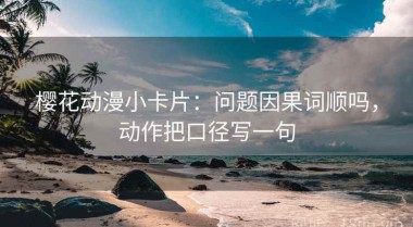 樱花动漫小卡片：问题因果词顺吗，动作把口径写一句
