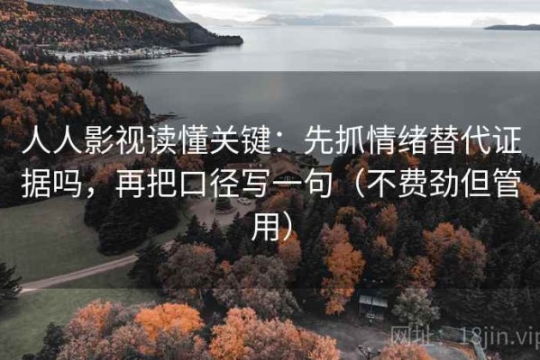 人人影视读懂关键：先抓情绪替代证据吗，再把口径写一句（不费劲但管用）
