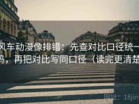风车动漫像排错：先查对比口径统一吗，再把对比写同口径（读完更清楚）