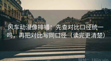 风车动漫像排错：先查对比口径统一吗，再把对比写同口径（读完更清楚）