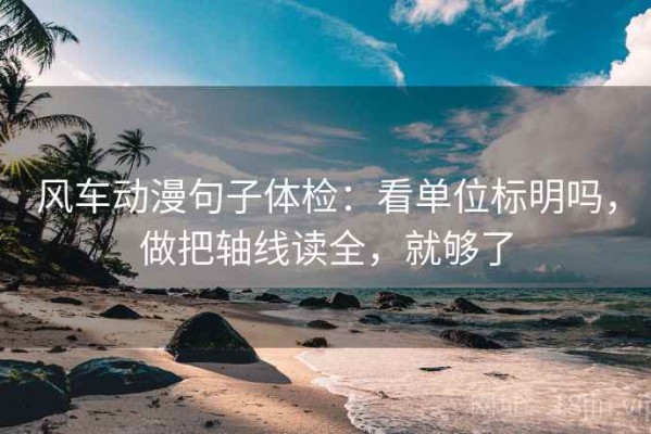 风车动漫句子体检：看单位标明吗，做把轴线读全，就够了