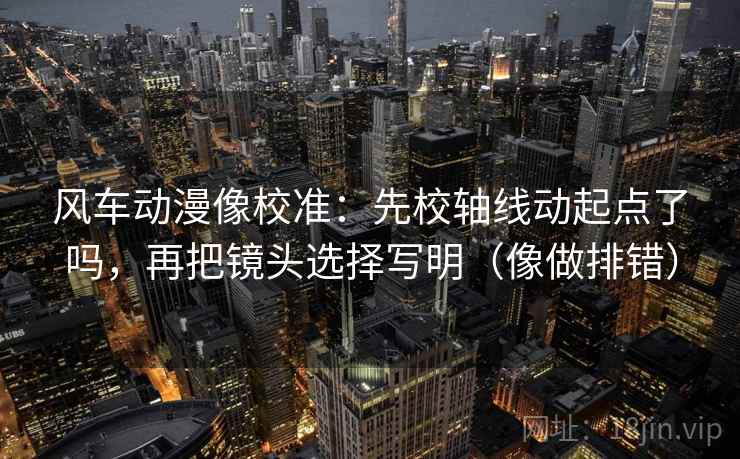 风车动漫像校准：先校轴线动起点了吗，再把镜头选择写明（像做排错）